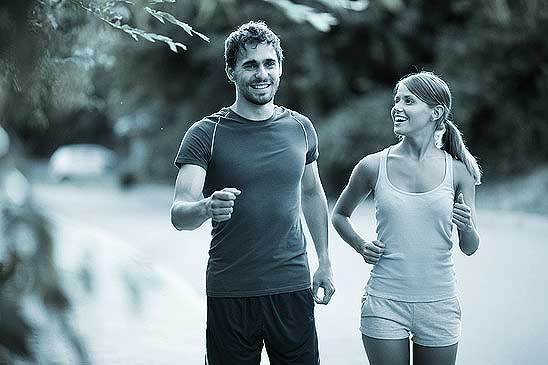Half Marathon Runners Talking