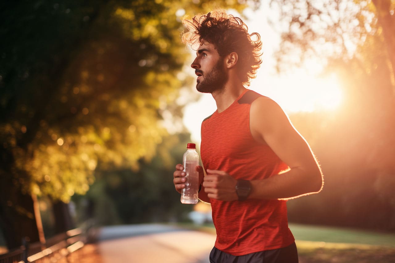 hydrate regularly when running
