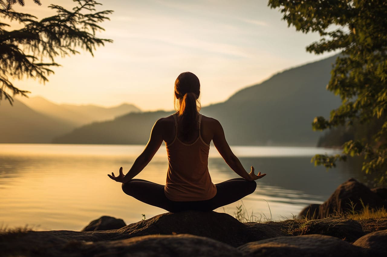 Peace and calm through yoga in nature
